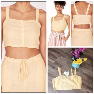 OBEY MONTE CROPPED TOP YELLOW